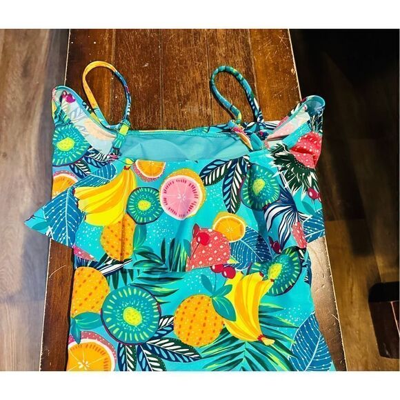 Caribbean Joe Women's Standard One Piece Swimsuit Off The Shoulder - Picture 5 of 7